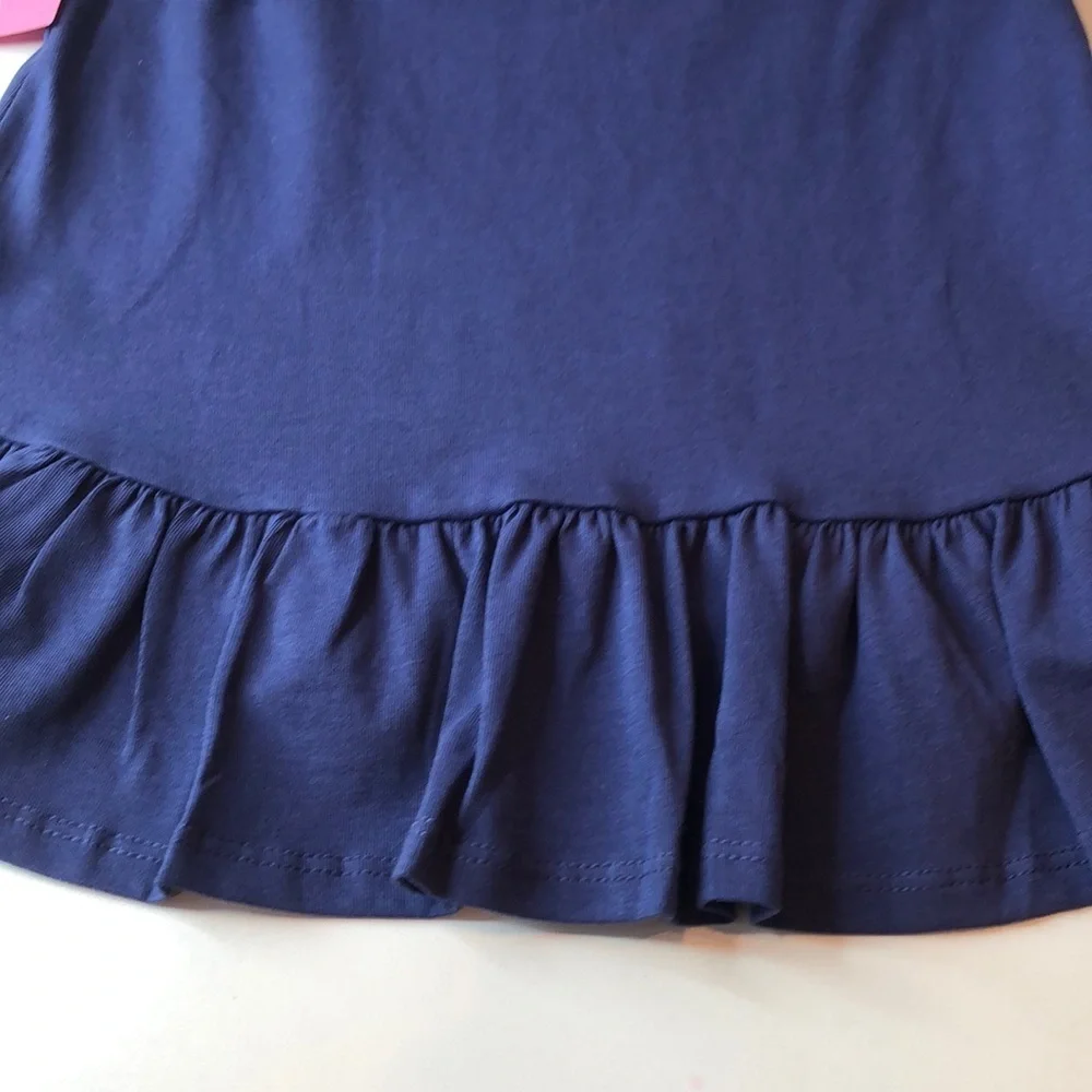 NWT ISAAC MIZRAHI Cute Blue Top Cat Print  W Sequins Tand Pink Leggings Set
